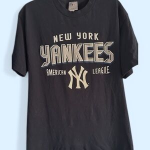 Genuine Merchandise Black Tee with Red & Blue MLB Logo